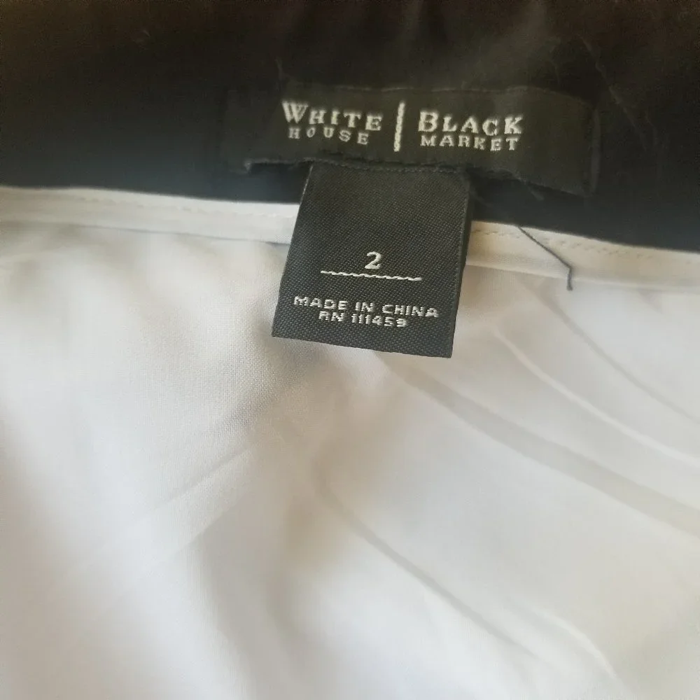 White House Black Market Blue, Black, White Stripe